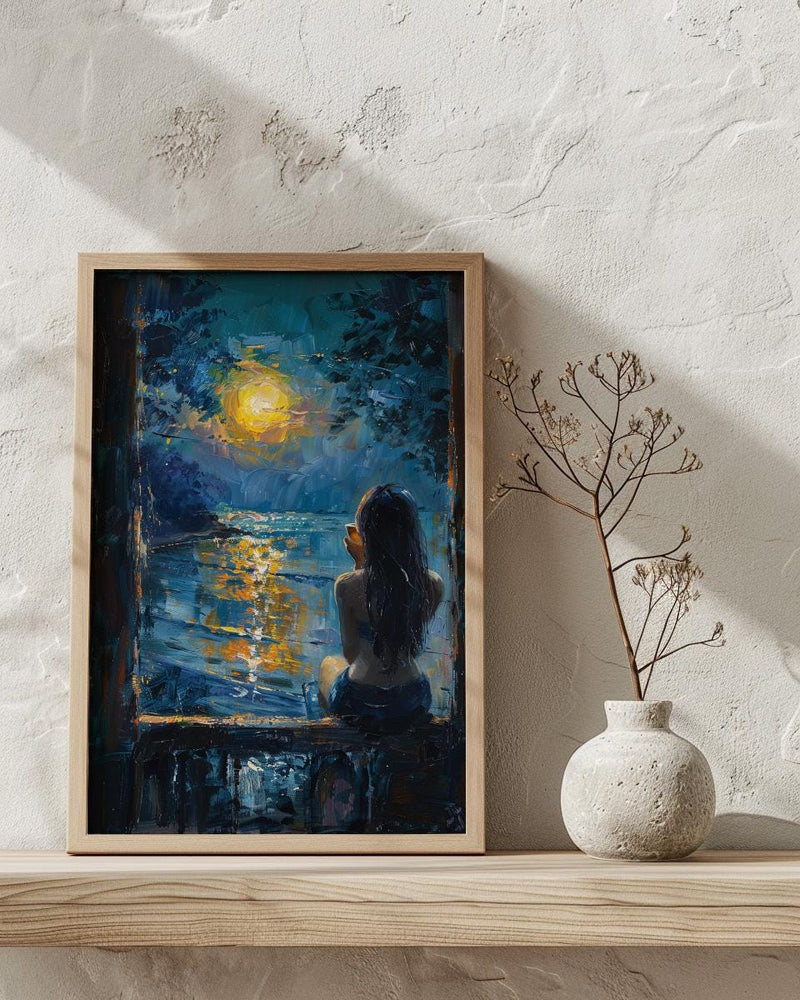 Fortune Teller Poster, Night Carnival Decor - Tea Leaf Reading Art