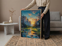 Yosemite Valley Art Print, National Park Decor - Majestic Nature Landscape