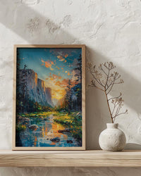 Yosemite Valley Art Print, National Park Decor - Majestic Nature Landscape