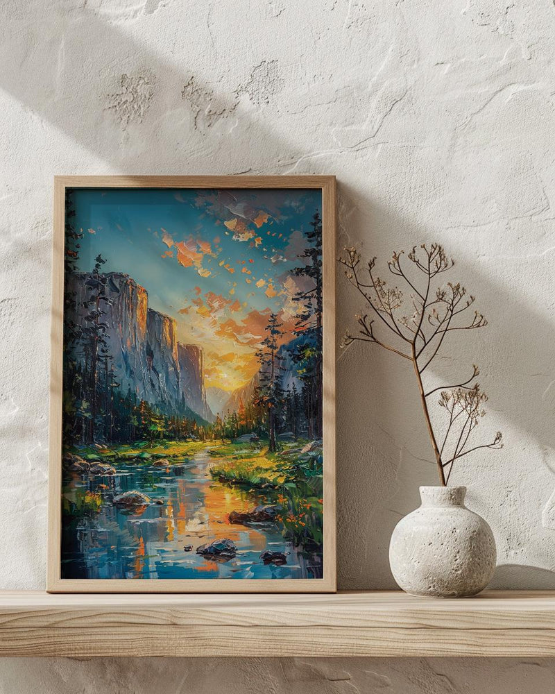 Yosemite Valley Art Print, National Park Decor - Majestic Nature Landscape