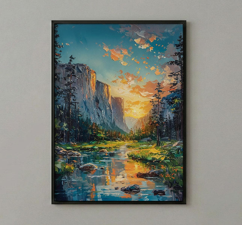 Yosemite Valley Art Print, National Park Decor - Majestic Nature Landscape