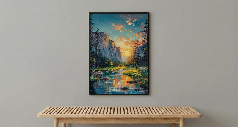 Yosemite Valley Art Print, National Park Decor - Majestic Nature Landscape