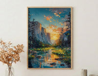Yosemite Valley Art Print, National Park Decor - Majestic Nature Landscape