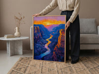 Grand Canyon Wall Art, Arizona Landscape Decor - Vibrant Desert Sunset