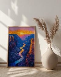 Grand Canyon Wall Art, Arizona Landscape Decor - Vibrant Desert Sunset