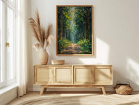 Redwood Forest Poster, Giant Tree Nature Decor - Peaceful Woodland Art