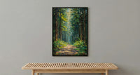Redwood Forest Poster, Giant Tree Nature Decor - Peaceful Woodland Art