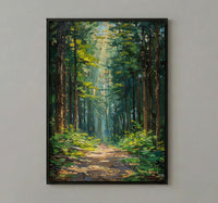 Redwood Forest Poster, Giant Tree Nature Decor - Peaceful Woodland Art