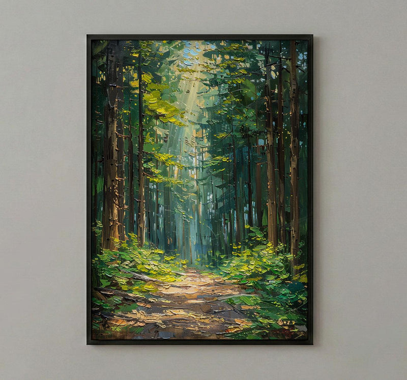 Redwood Forest Poster, Giant Tree Nature Decor - Peaceful Woodland Art