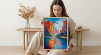 Zion National Park Wall Art, Desert Oasis Decor - Red Rock Landscape