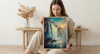 Iguazu Falls Poster, Majestic Waterfall Decor - Tropical Jungle Art