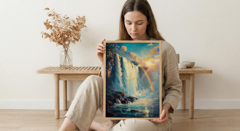 Iguazu Falls Poster, Majestic Waterfall Decor - Tropical Jungle Art