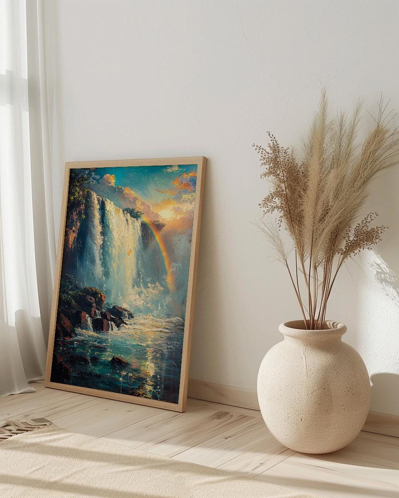Iguazu Falls Poster, Majestic Waterfall Decor - Tropical Jungle Art