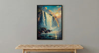 Iguazu Falls Poster, Majestic Waterfall Decor - Tropical Jungle Art