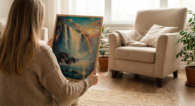 Iguazu Falls Poster, Majestic Waterfall Decor - Tropical Jungle Art