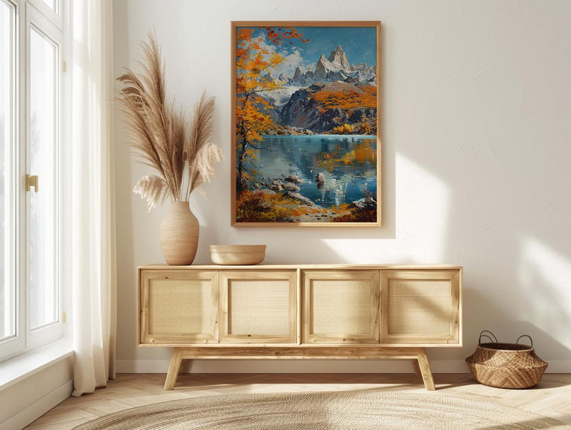 Mount Fitz Roy Wall Art, Patagonia Landscape Decor - Majestic Mountain Print