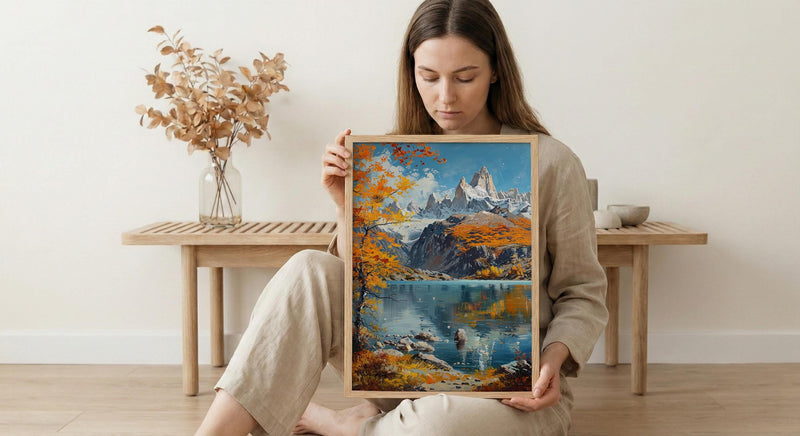 Mount Fitz Roy Wall Art, Patagonia Landscape Decor - Majestic Mountain Print