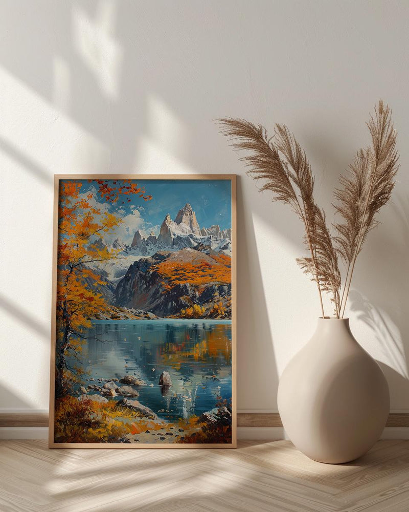 Mount Fitz Roy Wall Art, Patagonia Landscape Decor - Majestic Mountain Print