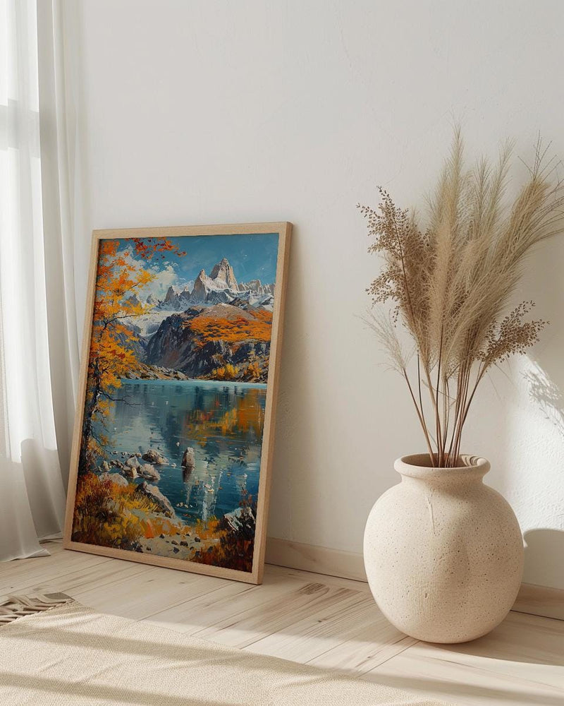Mount Fitz Roy Wall Art, Patagonia Landscape Decor - Majestic Mountain Print