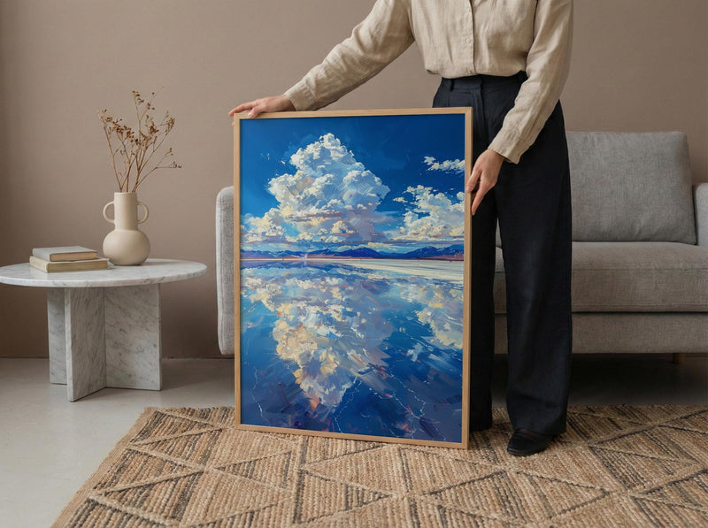 Salar De Uyuni Poster, Bolivia Salt Flats Decor - Surreal Landscape Art