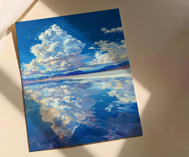 Salar De Uyuni Poster, Bolivia Salt Flats Decor - Surreal Landscape Art