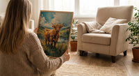 Scottish Highlands Wall Art, Highland Cow Decor - Moody Nature Print