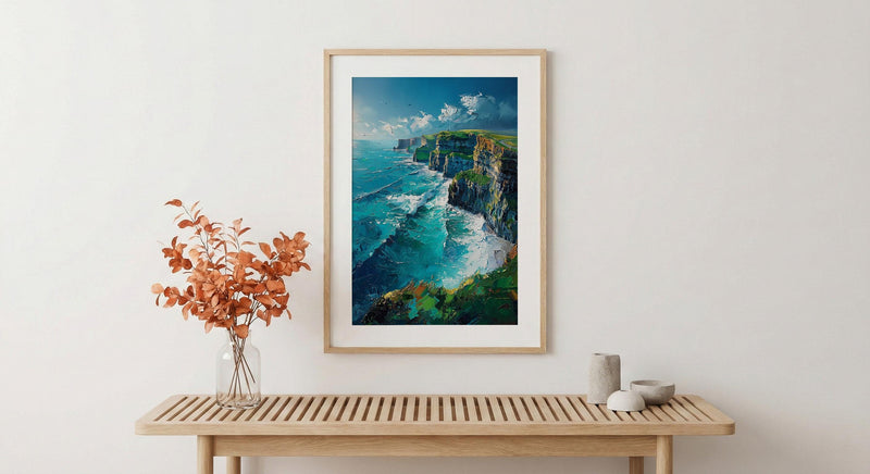 Cliffs Of Moher Art Print, Ireland Coastal Decor - Dramatic Ocean Poster