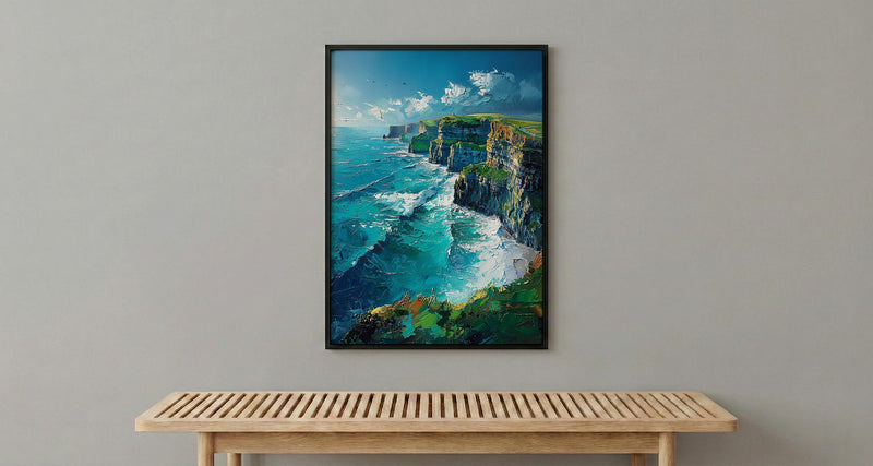 Cliffs Of Moher Art Print, Ireland Coastal Decor - Dramatic Ocean Poster