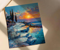 Pamukkale Art Print, Turkey Travel Decor - Thermal Pools Landscape