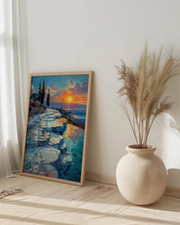 Pamukkale Art Print, Turkey Travel Decor - Thermal Pools Landscape