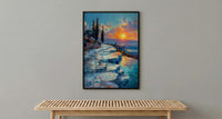Pamukkale Art Print, Turkey Travel Decor - Thermal Pools Landscape