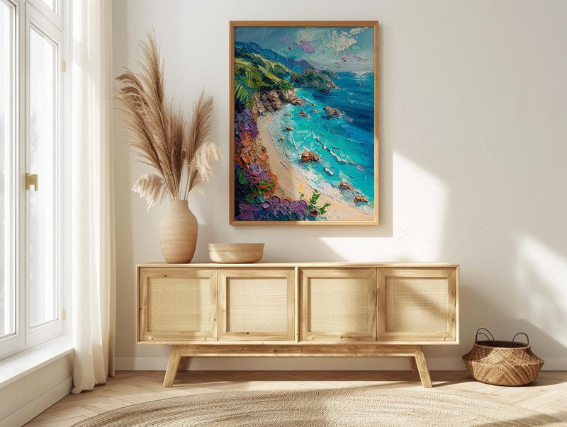 Coral Reef Art Print, Tropical Ocean Decor - Vibrant Marine Landscape