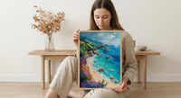 Coral Reef Art Print, Tropical Ocean Decor - Vibrant Marine Landscape