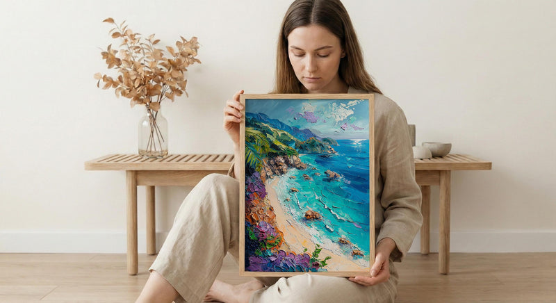 Coral Reef Art Print, Tropical Ocean Decor - Vibrant Marine Landscape