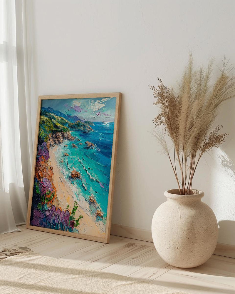 Coral Reef Art Print, Tropical Ocean Decor - Vibrant Marine Landscape