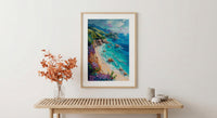 Coral Reef Art Print, Tropical Ocean Decor - Vibrant Marine Landscape