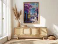 Mexico City Art Print, Purple Spring Decor - Jacaranda Landscape