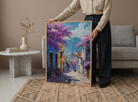 Mexico City Art Print, Purple Spring Decor - Jacaranda Landscape