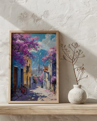 Mexico City Art Print, Purple Spring Decor - Jacaranda Landscape