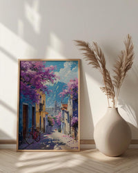 Mexico City Art Print, Purple Spring Decor - Jacaranda Landscape
