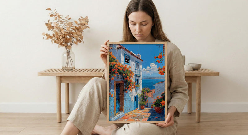 Salvador Spring Poster, Brazil Travel Decor - Tropical Blue Door