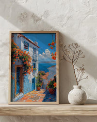 Salvador Spring Poster, Brazil Travel Decor - Tropical Blue Door