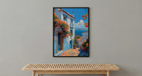 Salvador Spring Poster, Brazil Travel Decor - Tropical Blue Door