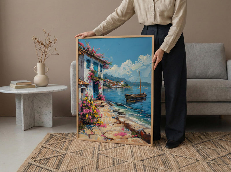 Paraty Art Print, Blue Door Decor - Tropical Spring Landscape