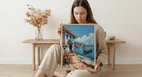 Paraty Art Print, Blue Door Decor - Tropical Spring Landscape