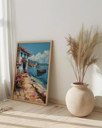 Paraty Art Print, Blue Door Decor - Tropical Spring Landscape