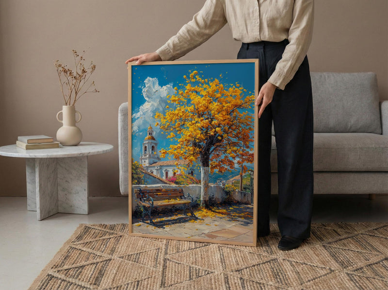 Quito Art Print, Yellow Blossom Wall Decor - Ecuador Spring Landscape