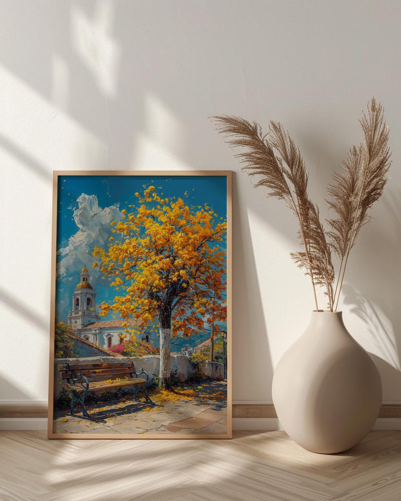 Quito Art Print, Yellow Blossom Wall Decor - Ecuador Spring Landscape
