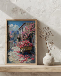 Taif Wall Art, Pink Rose Decor - Saudi Arabia Spring Print