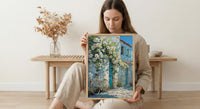 Beirut Vintage Poster, White Jasmine Decor - Lebanon Landscape